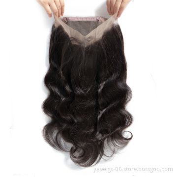 Factory Direct Hair Vendors Yeswigs 360 Lace Frontal Closure 100% Human Hair 4x4 2x6 5x5 13x4 13x6 HD 6x6 7x7 360 Lace Frontal